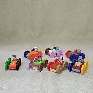 Vintage 1990 *Looney Tunes* Flip Cars‎ McDonald's Kids Meal  Toys Lot of 7